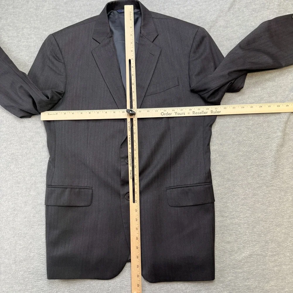 Brooks‎ Brothers Blazer Mens 42R Charcoal Gray Madison Saxxon Wool Suit Jacket